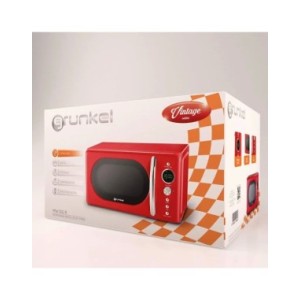 Microondas vintage Grunkel MWDGR, 20L, Digital, Rojo