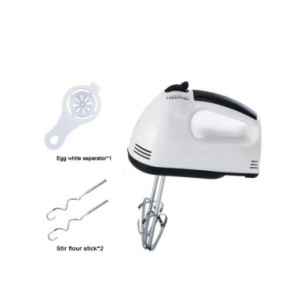 Batidor de huevos eléctrico de 100W y 7 velocidades, batidor de alimentos manual, agitador de huevos, herramientas de cocina par