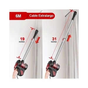 INSE-aspiradoras I5 con cable, aspiradora de mano con potente succión de 18Kpa, Motor de 600W, palo 4 en 1, para el hogar, alfom