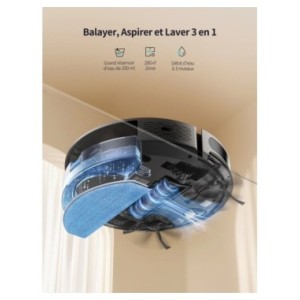 Robot aspirador y escoba con cable g20pro4500 PA, tres en uno, aplicación de autocarga fuerte, control remoto y control por voz