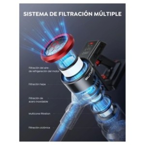 BUTURE-aspiradora inalámbrica de mano para el hogar, dispositivo potente de 450W, 33000Pa, con pantalla táctil, 55 Min de tiempo