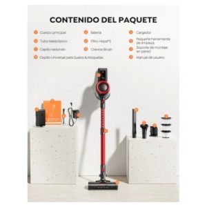 BUTURE-aspiradora inalámbrica de mano para el hogar, dispositivo potente de 450W, 33000Pa, con pantalla táctil, 55 Min de tiempo