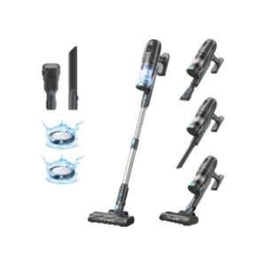 PRETTYCARE P1 Pro Aspiradora sin cable, potente aspiradora de varilla de 30 Kpa con motor sin escobillas, pantalla táctil LED, 4