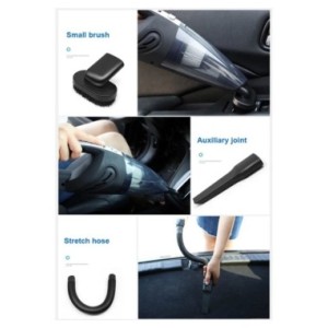 Aspiradora inalámbrica de mano recargable, potente succión ciclónica, carga rápida para coche, hogar, pelo de mascotas