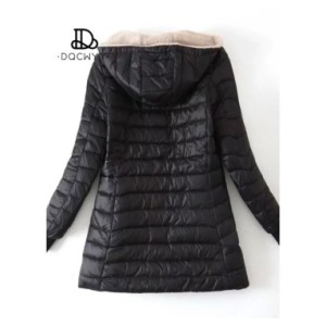 Chaqueta con capucha de longitud media para mujer, abrigo de algodón de lana, Parkas cálidas de lana de cordero, edición coreana