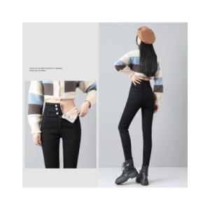 Pantalones vaqueros de cintura alta para mujer, Jeans clásicos de terciopelo de felpa, elásticos, gruesos, cálidos y delgados, c