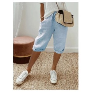 Pantalones cortos elásticos con bolsillo para mujer, Shorts deportivos de algodón, Color sólido, moda informal, para playa, vera