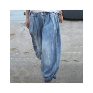 Pantalones de pierna ancha con patrón de flores para mujer, pantalones farol de pierna ancha, pantalones cómodos de cintura medi