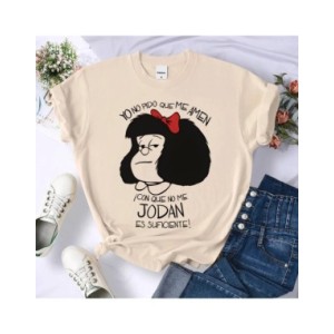 Mafalda top de verano para mujer, Camisetas estampadas de cómic, ropa harajuku de diseñador para mujer