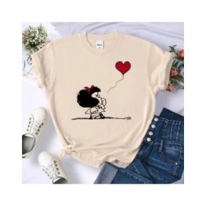 Mafalda top de verano para mujer, Camisetas estampadas de cómic, ropa harajuku de diseñador para mujer